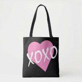 Bolso De Tela XOXO Corazón Rosa
