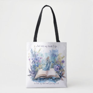 Bolso De Tela Y entro en mi libro para perder mi mente y encontr
