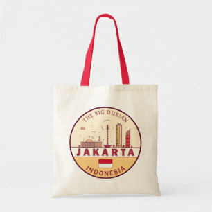 Bolso De Tela Yakarta Indonesia City Skyline Emblem