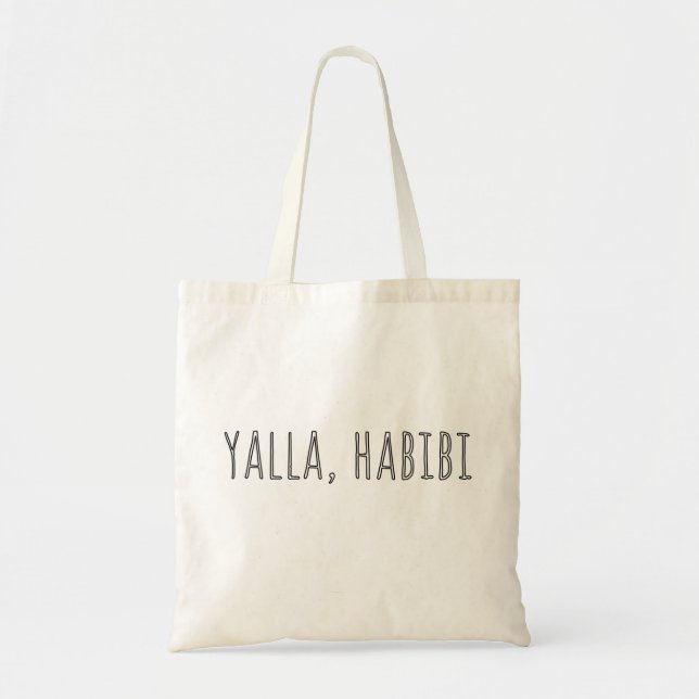 Bolso De Tela yalla habibi (Frente)