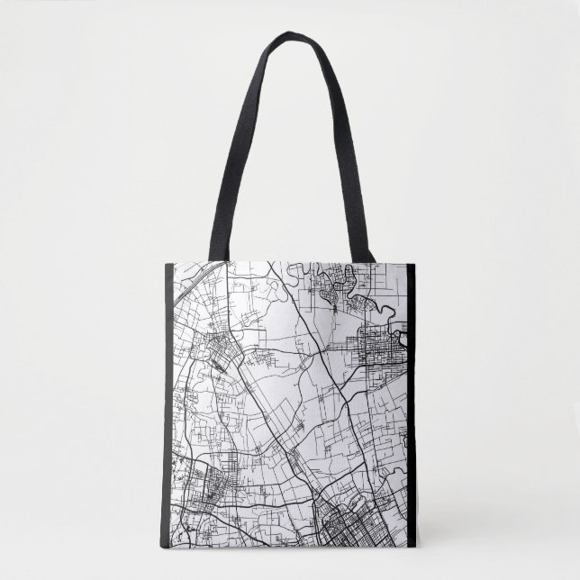 Bolso De Tela Yancheng China City Map (Anverso)