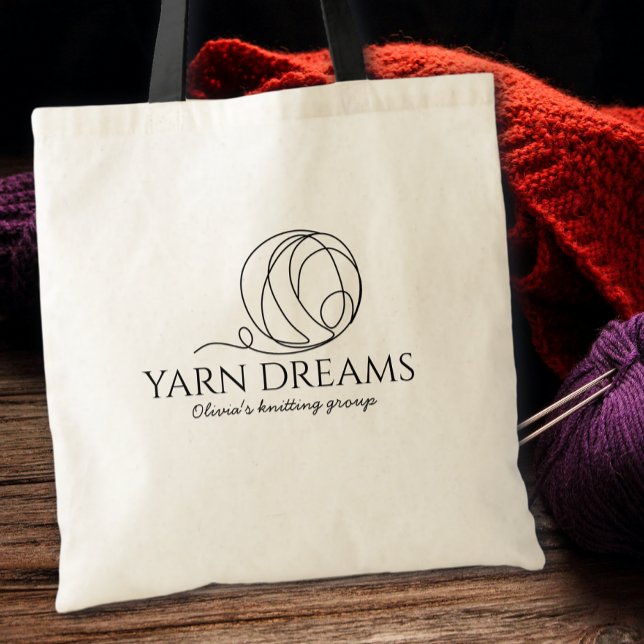 Bolso De Tela Yarn Dreams Minimalist Name (Subido por el creador)