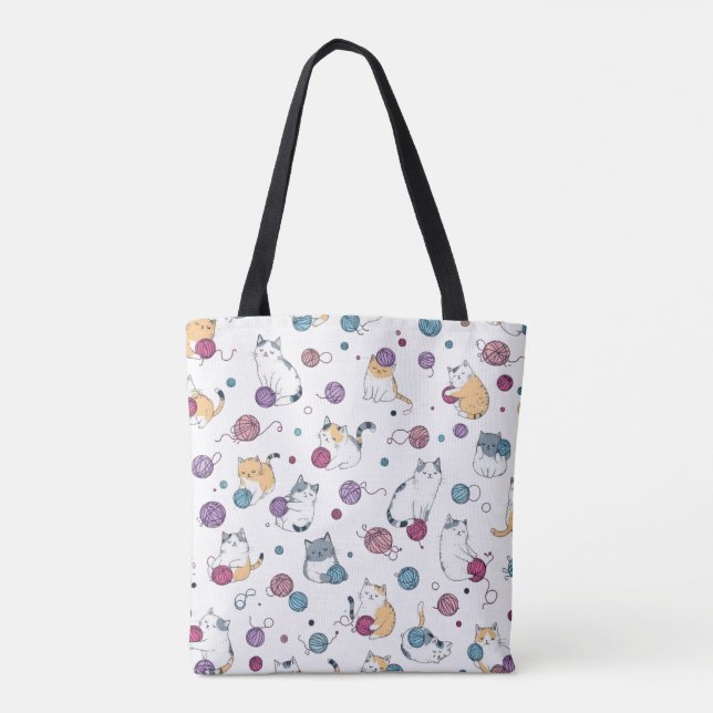 Bolso De Tela Yarn Kittens (Reverso)