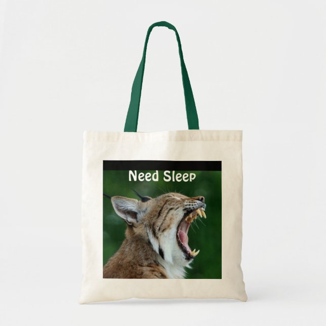 Bolso De Tela Yawning Bobcat (Frente)