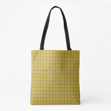 Yellow Blue Plaid Classic Pattern Retro