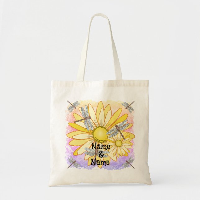 Bolso De Tela Yellow Daisy (Frente)