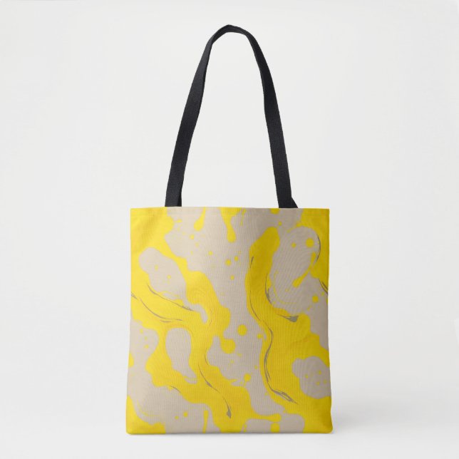 Bolso De Tela Yellow Organic Abstract (Anverso)