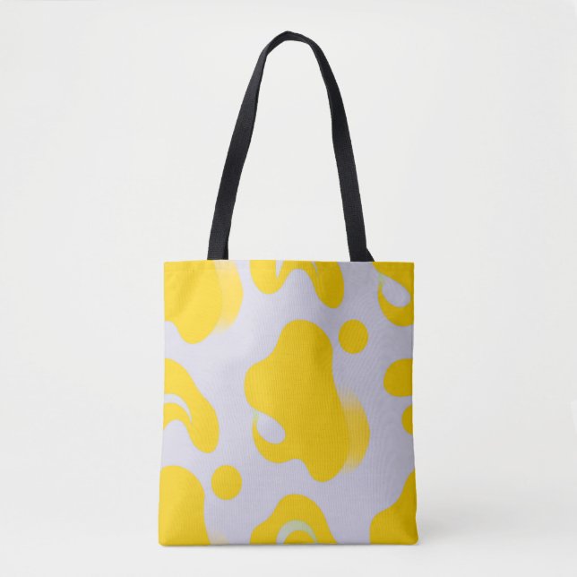 Bolso De Tela Yellow Organic Abstract  (Anverso)