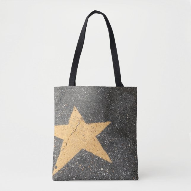 Bolso De Tela Yellow star-printed pavement (Anverso)