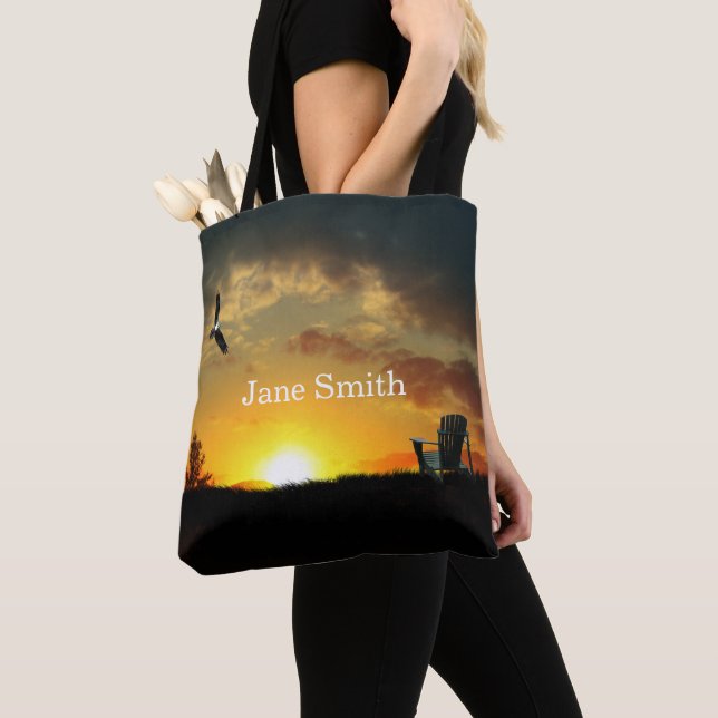 Bolso De Tela Yellow Sunset Grassy Meadow Toag (Detalle)