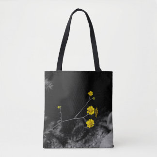 Bolso De Tela Yellow Wildflowers Under a Tree Colored 16x20