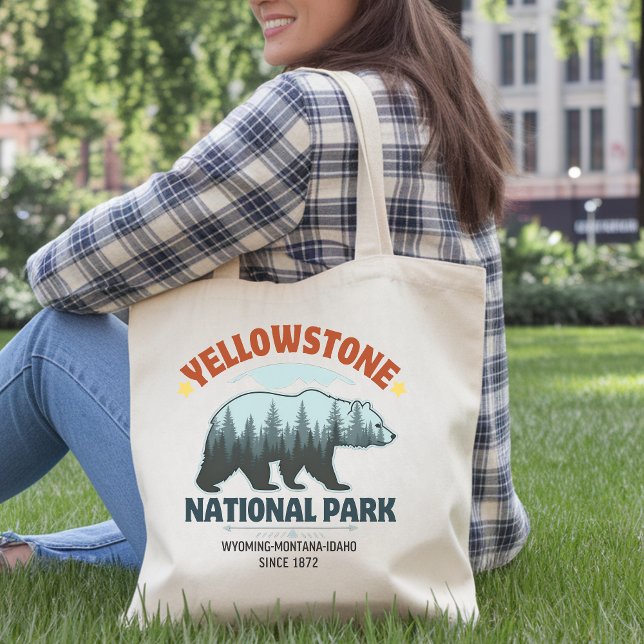 Bolso De Tela Yellowstone Bear Tote – Wild & Free Adventure Styl (Subido por el creador)