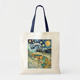 Bolso De Tela Yellowstone Mammoth Hot Springs Van Gogh Vibrant