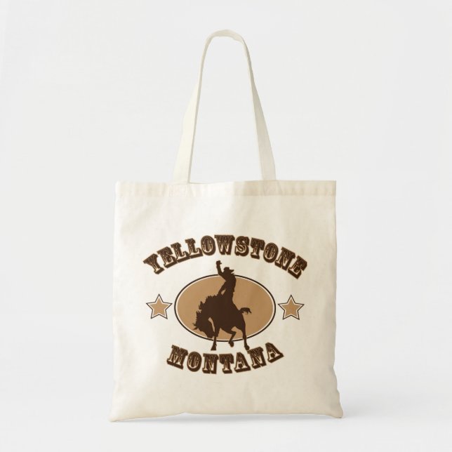 Bolso De Tela Yellowstone Montana (Frente)