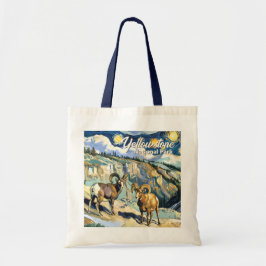 Bolso De Tela Yellowstone National Park Bighorn Sheep Van Gogh