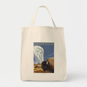 Bolso De Tela YellowstoneBison con fiel viejo