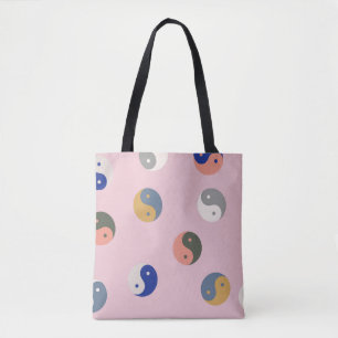 Bolso De Tela Yin y yang sin fisuras, espiritual repetible