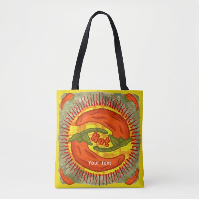 Bolso De Tela yin yang de Pimiento picante (Anverso)
