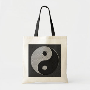 Bolso De Tela Yin Yang en estilo de impresión de fibra de carbon