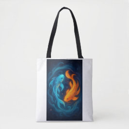 Bolso De Tela Yin Yang Koi Fish