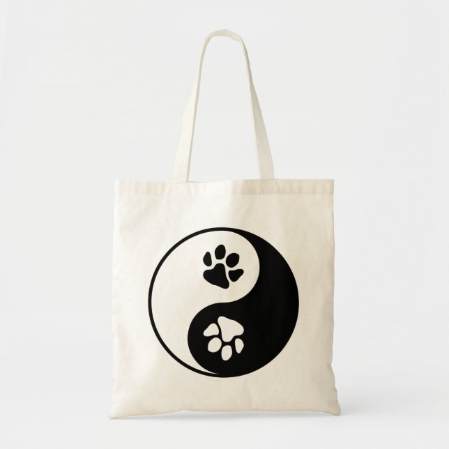 Bolso De Tela Yin Yang Paw (Frente)