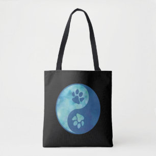Bolso De Tela Yin Yang Paw Blue