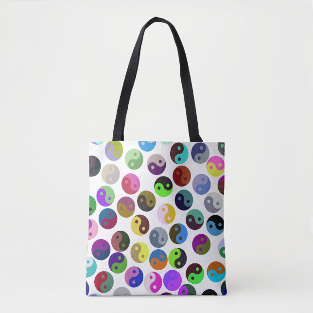 Bolso De Tela Ying Yang Yoga Fitness Tote Bag (Anverso)