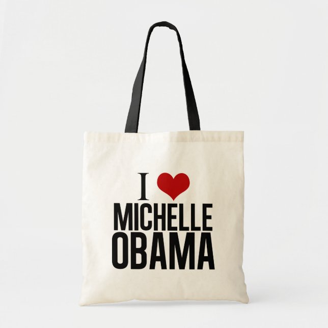 Bolso De Tela Yo amo a Michelle Obama (Frente)