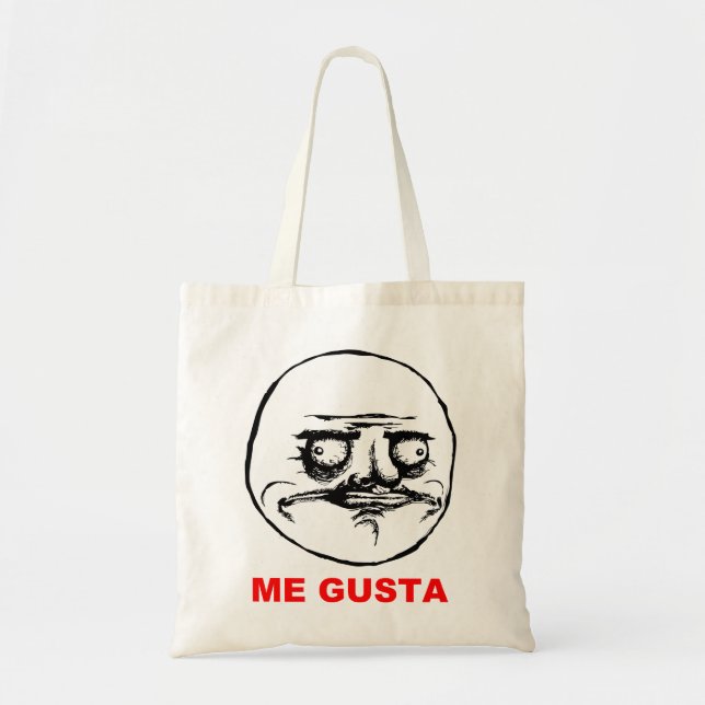 Bolso De Tela Yo cara Meme de la rabia de Gusta (Frente)