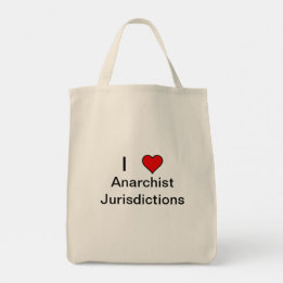 Bolso De Tela Yo corazón las jurisdicciones anarquistas
