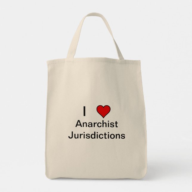 Bolso De Tela Yo corazón las jurisdicciones anarquistas (Reverso)