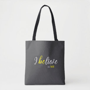 Bolso De Tela Yo Creo En Mi Tote Gris