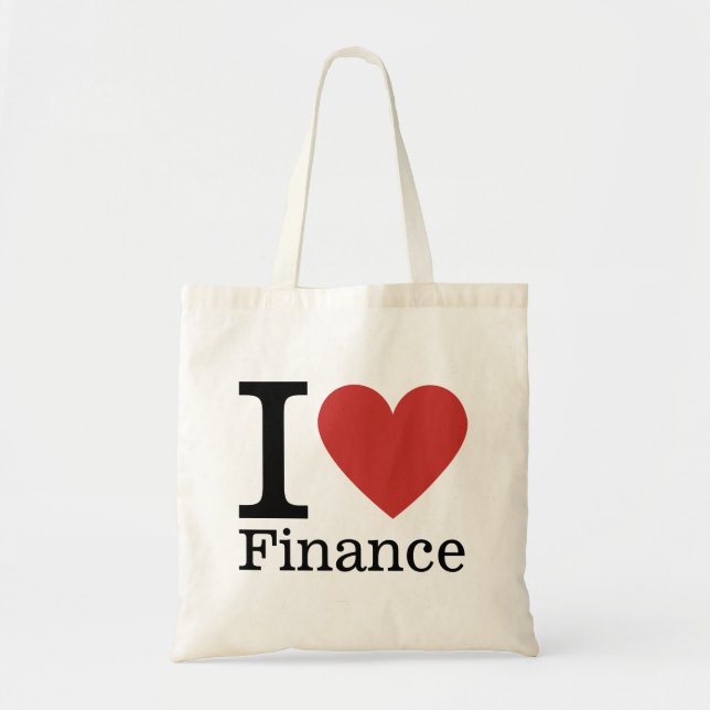 Bolso De Tela Yo ❤️ Love Finance - Departamento de Finanzas - (Frente)