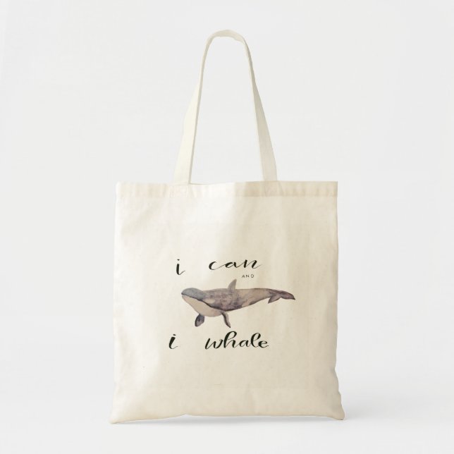 Bolso De Tela Yo pueden y la ballena de I (Frente)