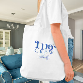 Bolso De Tela Yo Sí Crew Blue Moderne Font Tote Bag