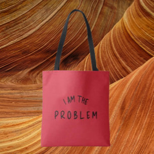 Bolso De Tela "Yo Soy El Problema" - Banda De Aviso De Dos Parte