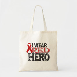 Bolso De Tela Yo uso rojo para mi héroe