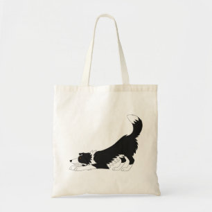 Bolso De Tela Yoga Black and White Border Collie