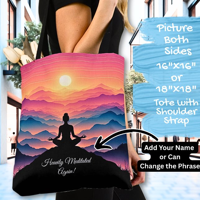 Bolso De Tela Yoga con una vista de puesta de sol - Añadir nombr (Subido por el creador)