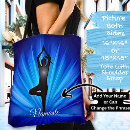 Bolso De Tela Yoga en Blue Burst - Añadir nombre o tu texto