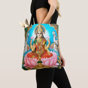 Bolso De Tela Yoga Espiritual Hindú Deidad Vintage Lakshmi