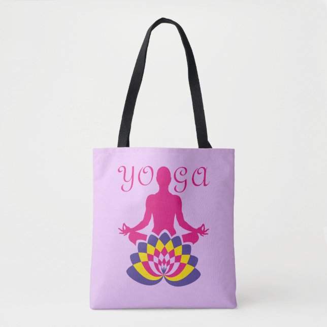 Bolso De Tela Yoga Flor de Loto (Anverso)