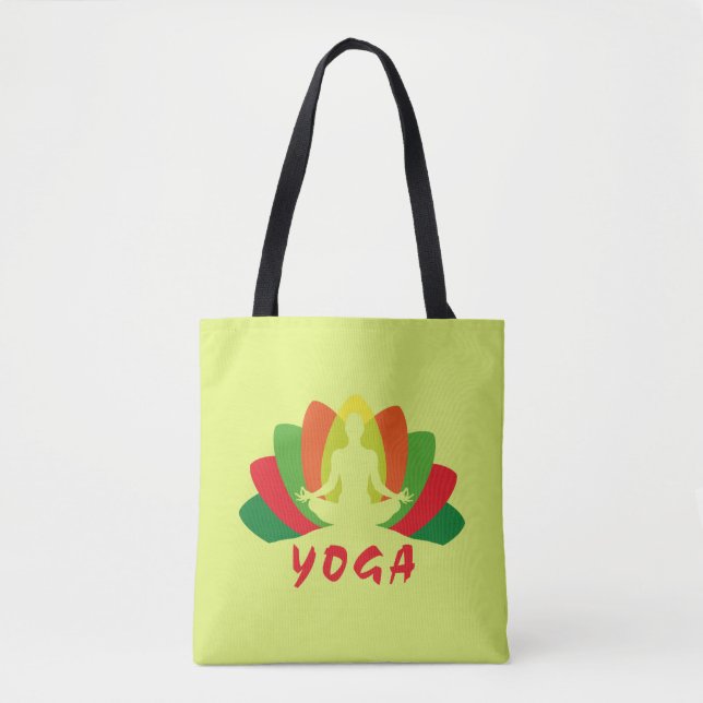 Bolso De Tela Yoga Flor de Loto (Anverso)