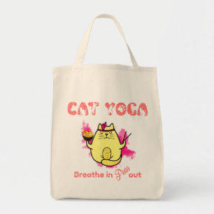 Bolso De Tela Yoga Gato Gracioso