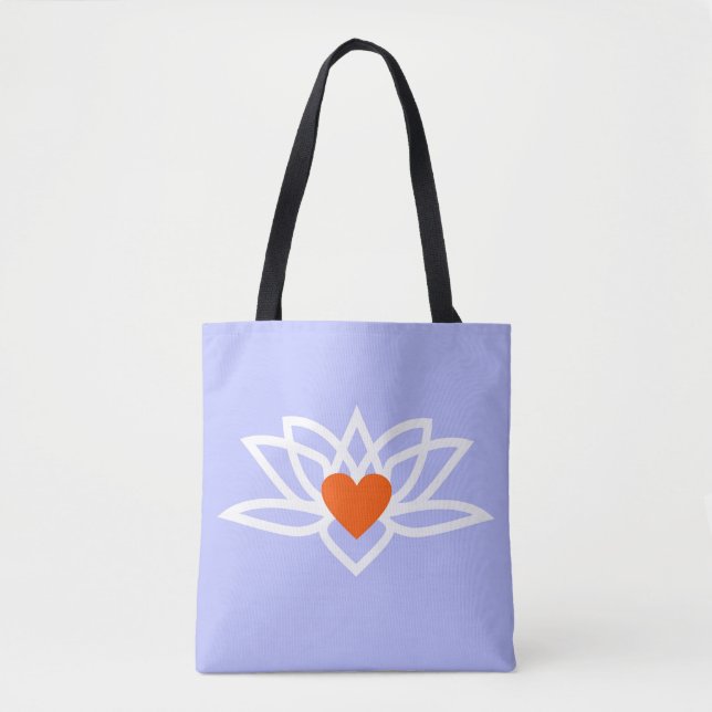 Bolso De Tela Yoga Lotus Heart (Anverso)