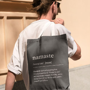 Bolso De Tela Yoga Namaste Definición de instructor negro modern