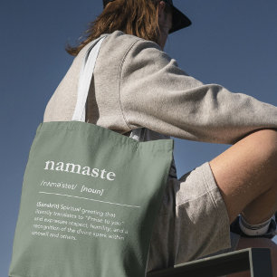 Bolso De Tela Yoga Namaste Definición Medición Sabor de moda
