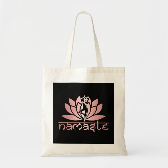 Bolso De Tela Yoga - Namaste Lotus Symbol (Frente)
