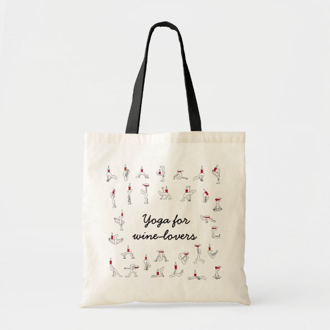 Bolso De Tela Yoga para Winelovers Totebag (Frente)