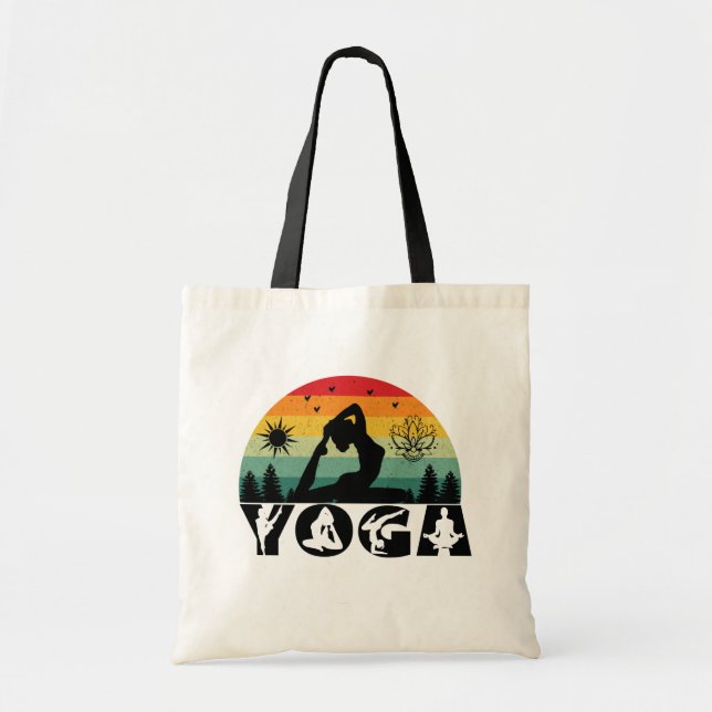 Bolso De Tela Yoga - Paz, Amor y Luz (Frente)